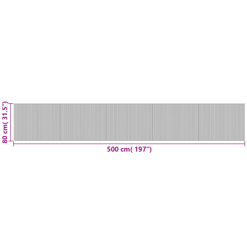 vidaXL négyszögletű barna bambusz szőnyeg 80 x 500 cm