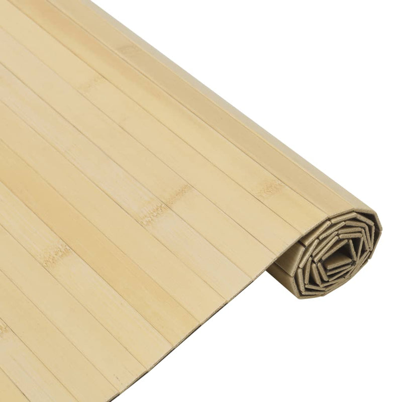 vidaXL négyszögletű világos természetes bambusz szőnyeg 100 x 100 cm