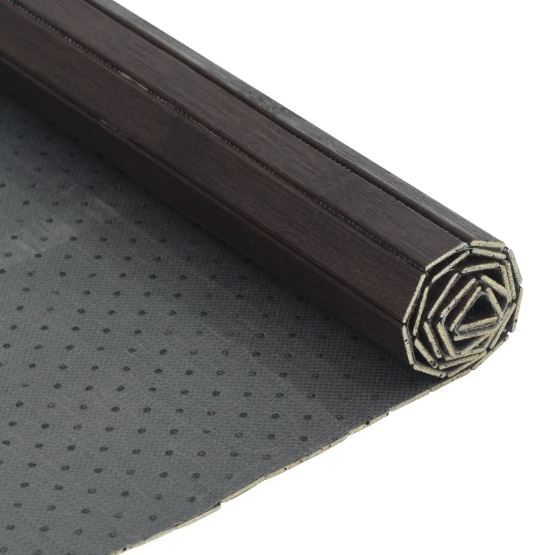 vidaXL négyszögletű sötétbarna bambusz szőnyeg 100 x 100 cm