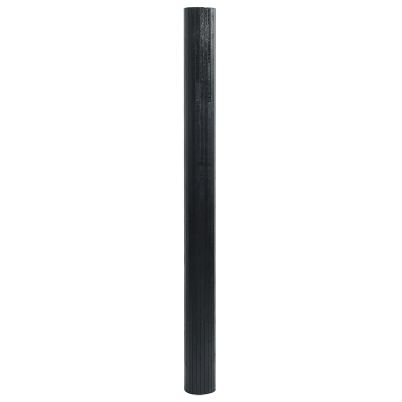 vidaXL négyszögletű fekete bambusz szőnyeg 100 x 200 cm