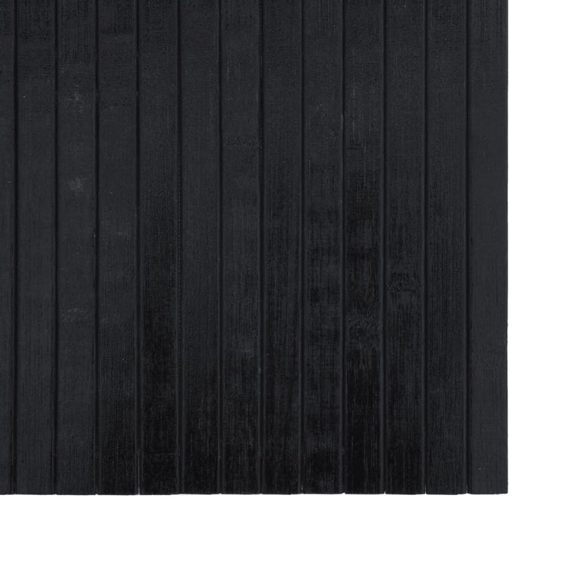 vidaXL négyszögletű fekete bambusz szőnyeg 100 x 200 cm