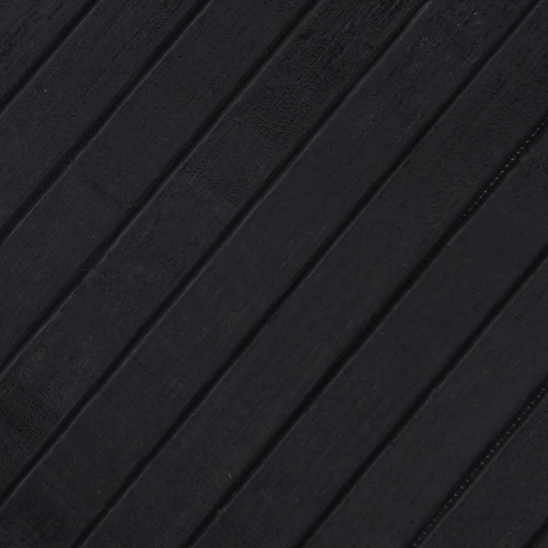 vidaXL négyszögletű fekete bambusz szőnyeg 100 x 200 cm