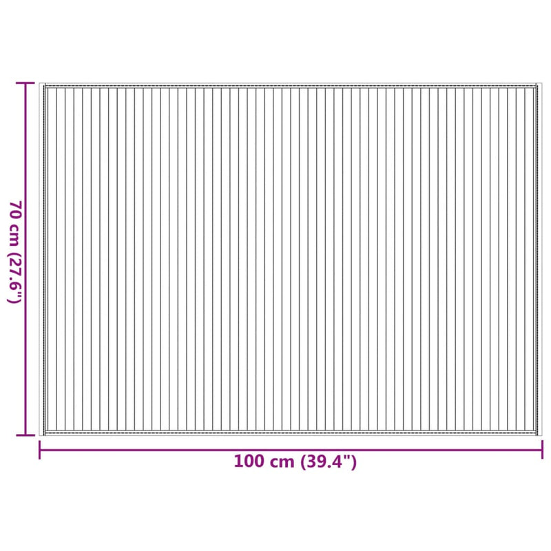 vidaXL négyszögletű szürke bambusz szőnyeg 70 x 100 cm
