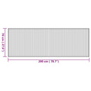 vidaXL négyszögletű természetes bambusz szőnyeg 70 x 200 cm