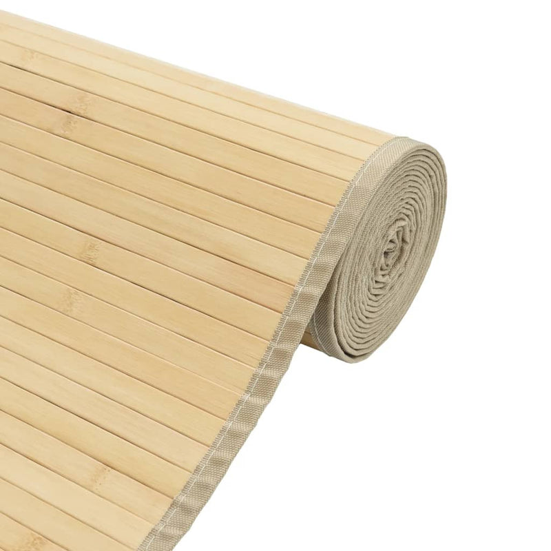 vidaXL négyszögletű világos természetes bambusz szőnyeg 70 x 200 cm