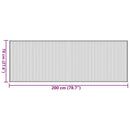 vidaXL négyszögletű szürke bambusz szőnyeg 70 x 200 cm