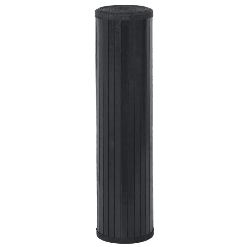 vidaXL négyszögletű fekete bambusz szőnyeg 70 x 300 cm
