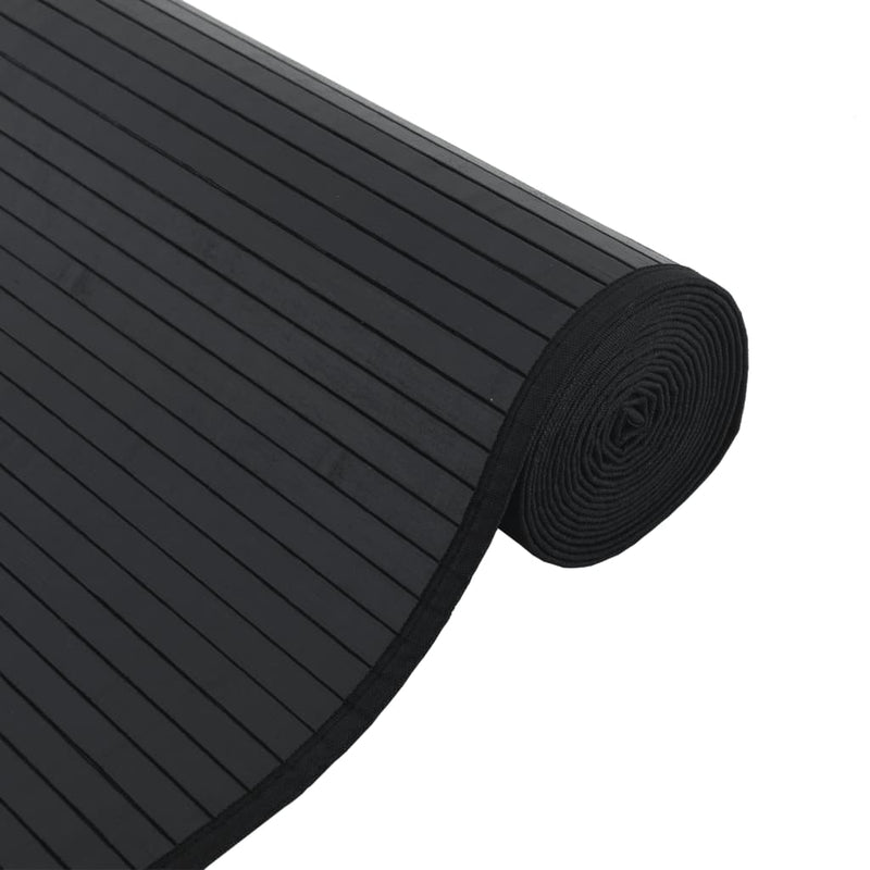 vidaXL négyszögletű fekete bambusz szőnyeg 70 x 300 cm