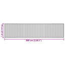 vidaXL négyszögletű fekete bambusz szőnyeg 70 x 300 cm