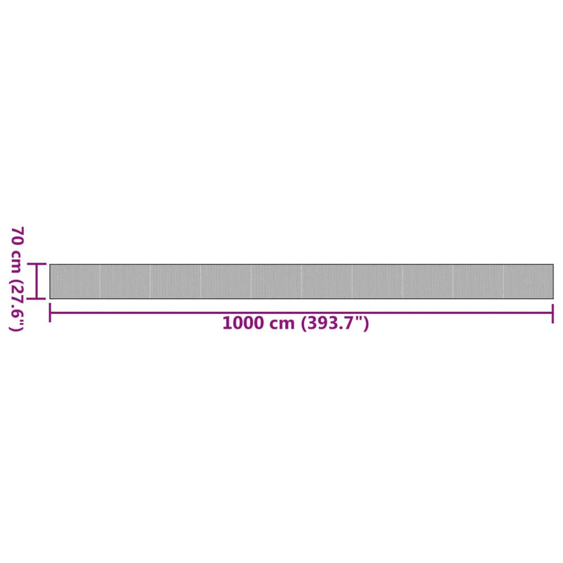 vidaXL négyszögletű barna bambusz szőnyeg 70 x 1000 cm