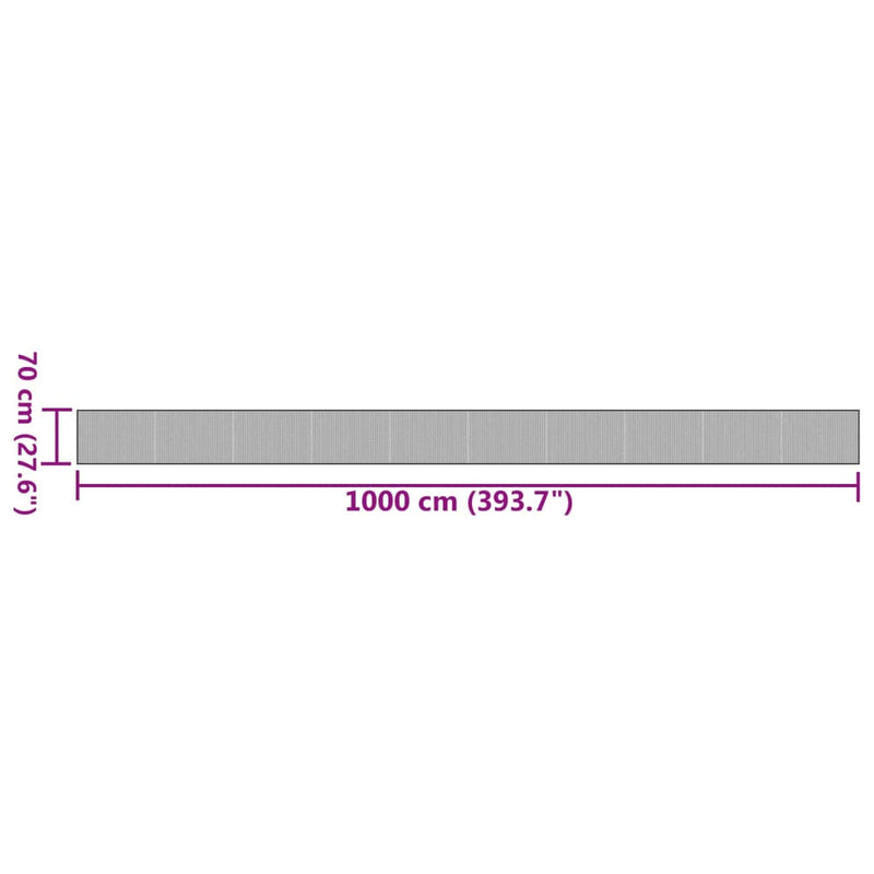 vidaXL négyszögletű világos természetes bambusz szőnyeg 70 x 1000 cm