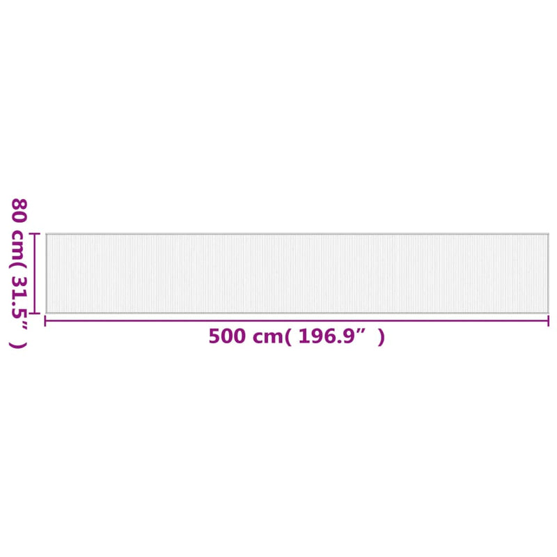 vidaXL négyszögletű természetes bambusz szőnyeg 80 x 500 cm