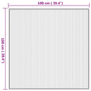 vidaXL természetes bambusz négyzet alakú szőnyeg 100 x 100 cm
