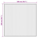 vidaXL sötétbarna bambusz négyzet alakú szőnyeg 100 x 100 cm