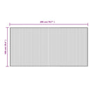 vidaXL négyszögletű fekete bambusz szőnyeg 100 x 200 cm