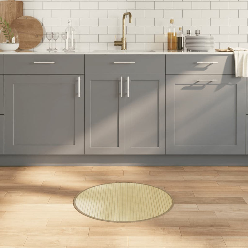 vidaXL kerek világos természetes bambusz szőnyeg 60 cm