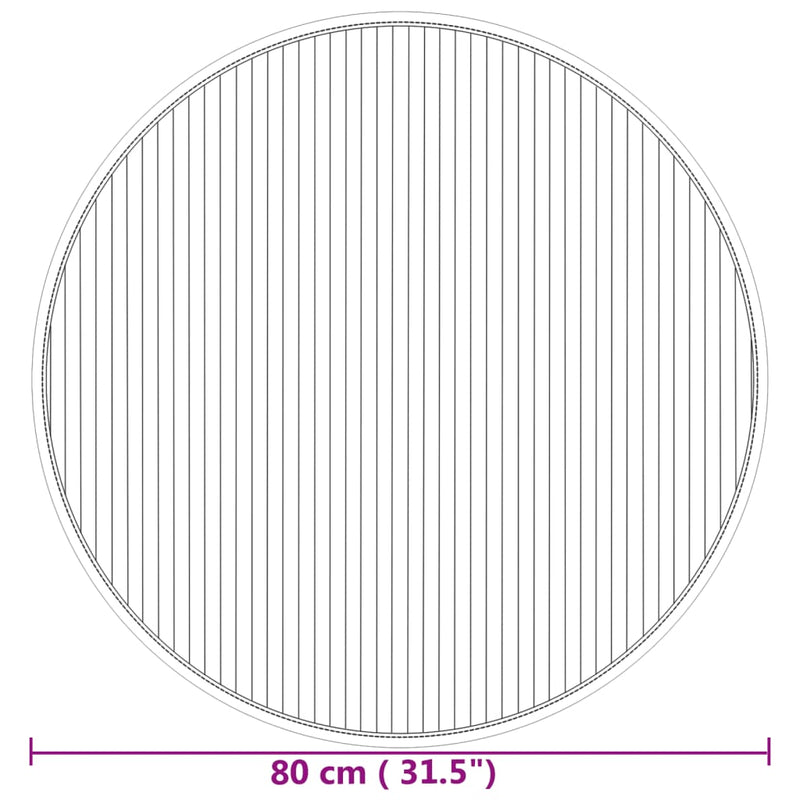vidaXL kerek természetes bambusz szőnyeg 80 cm