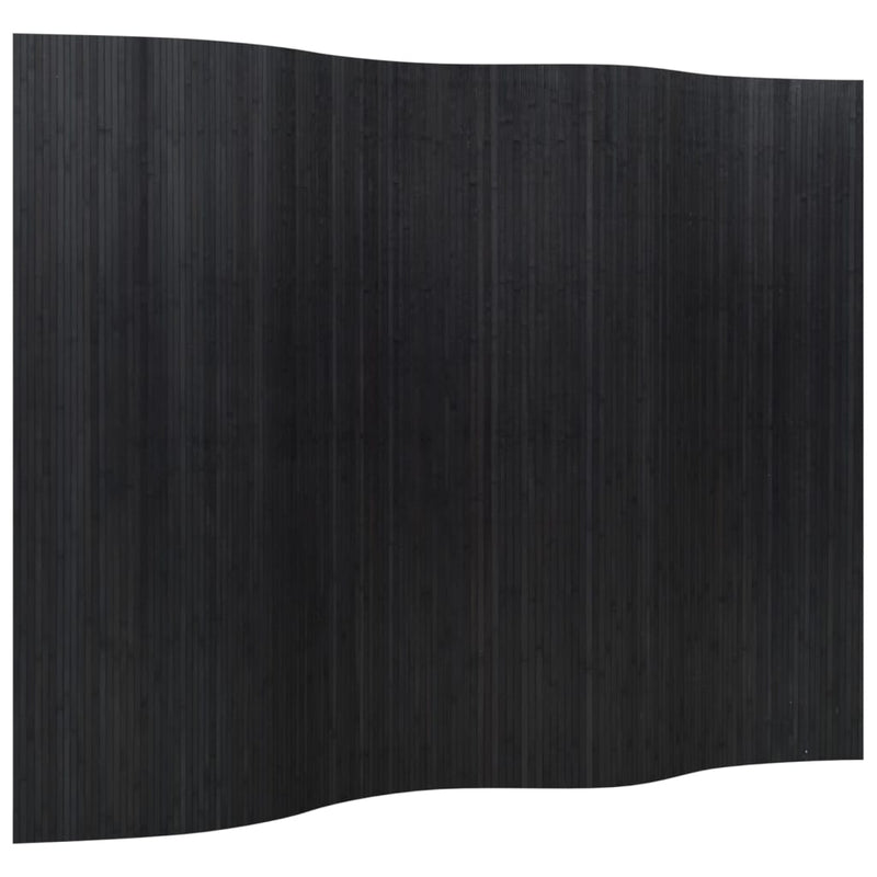 vidaXL fekete bambusz térelválasztó 165 x 250 cm