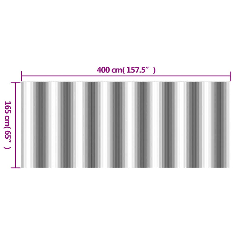 vidaXL barna bambusz térelválasztó 165 x 400 cm