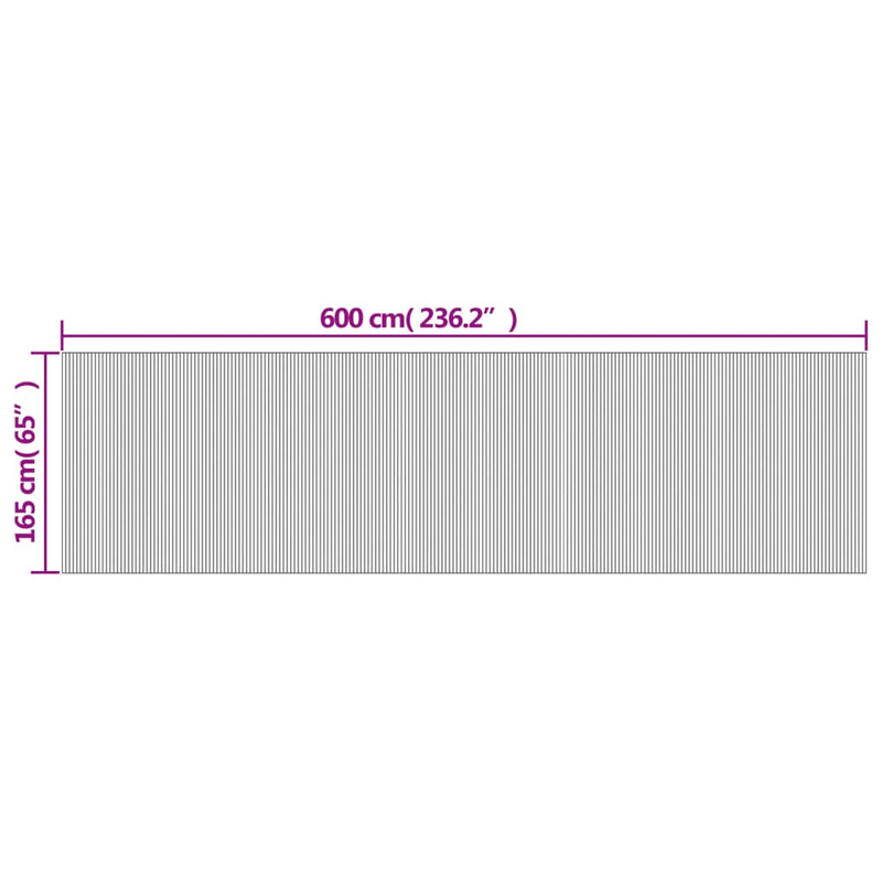 vidaXL barna bambusz térelválasztó 165 x 600 cm