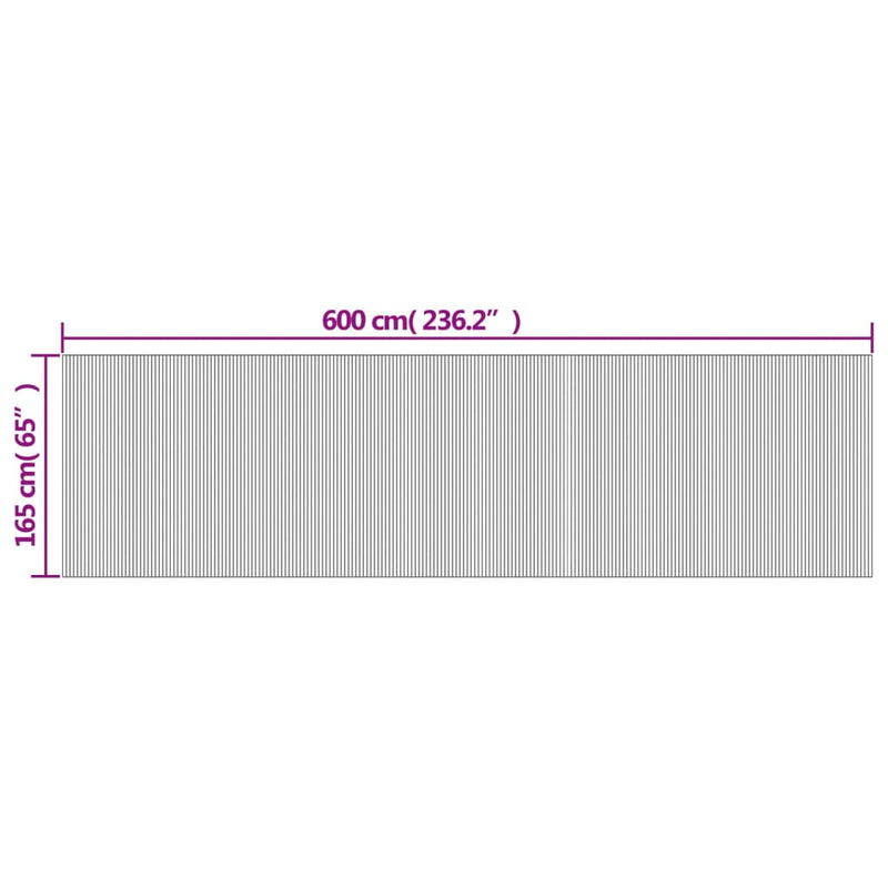 vidaXL fehér bambusz térelválasztó 165 x 600 cm