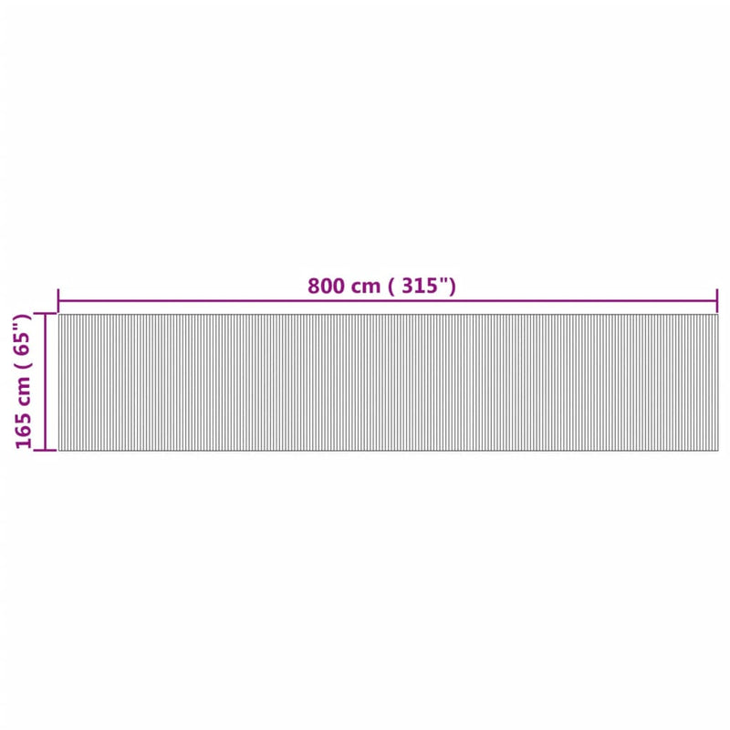 vidaXL természetes színű bambusz térelválasztó 165 x 800 cm