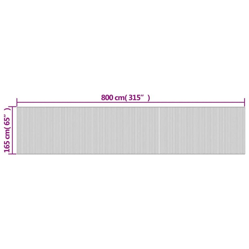vidaXL fehér bambusz térelválasztó 165 x 800 cm