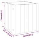 vidaXL tömör akácfa kerti virágtartó 25 x 25 x 25 cm