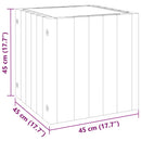 vidaXL tömör akácfa kerti virágtartó 45 x 45 x 45 cm