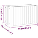 vidaXL tömör akácfa kerti virágtartó 59x27,5x35 cm