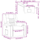 vidaXL fekete műbőr dönthető fotel