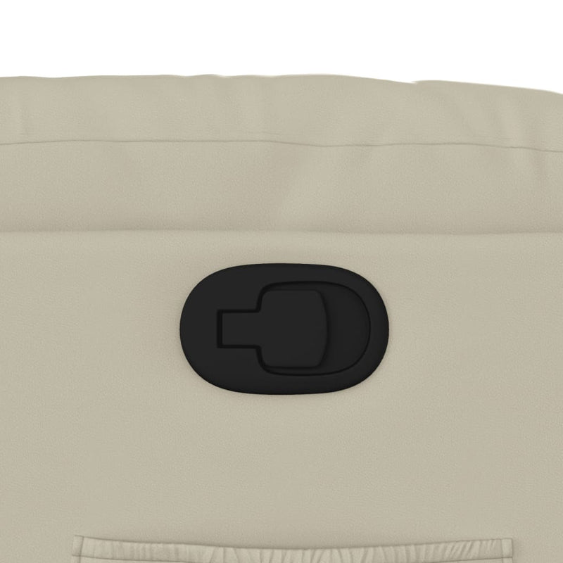 vidaXL krémszínű műbőr dönthető fotel