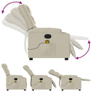 vidaXL krémszínű műbőr dönthető masszázsfotel