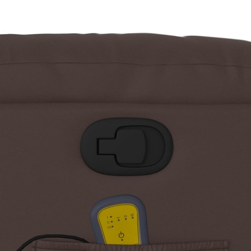 vidaXL barna műbőr dönthető masszázsfotel