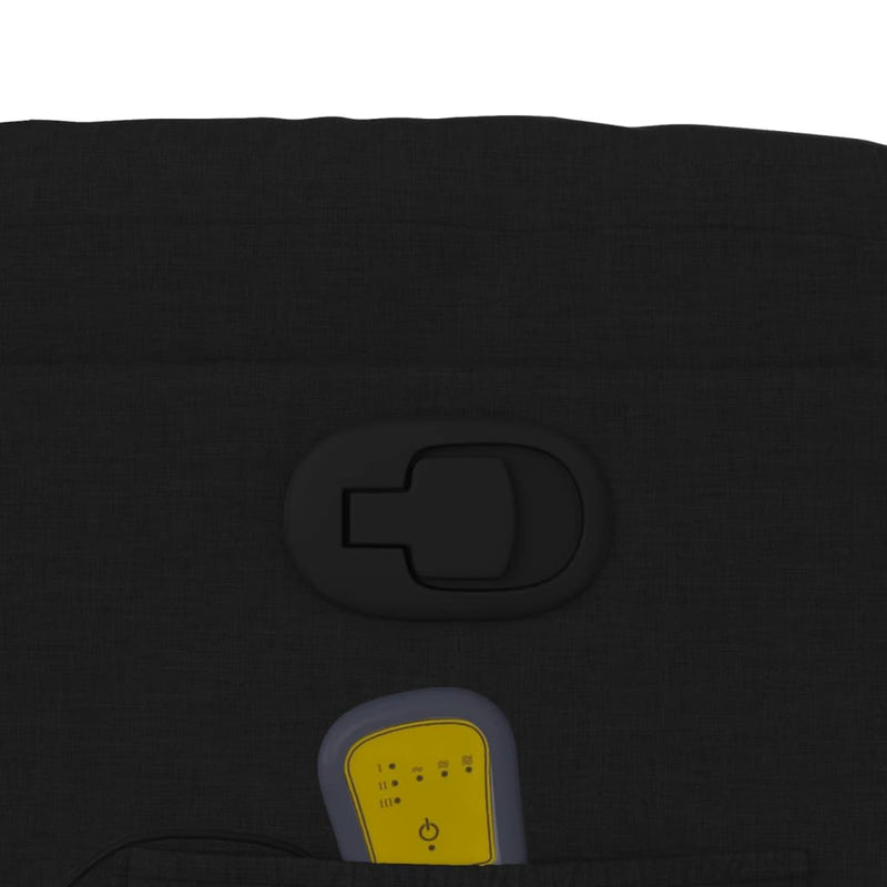 vidaXL fekete szövet dönthető masszázsfotel