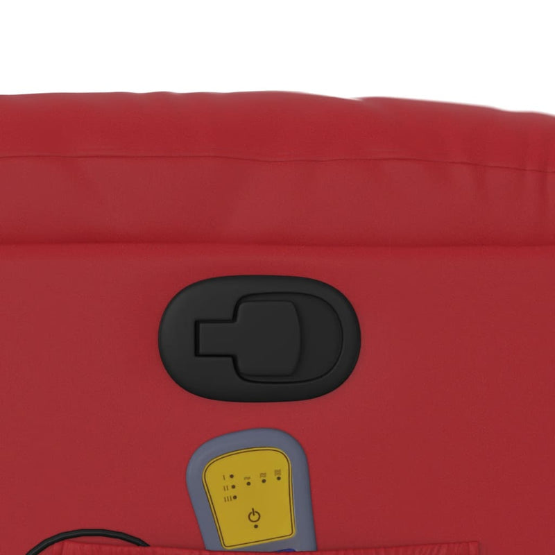 vidaXL piros műbőr dönthető masszázsfotel