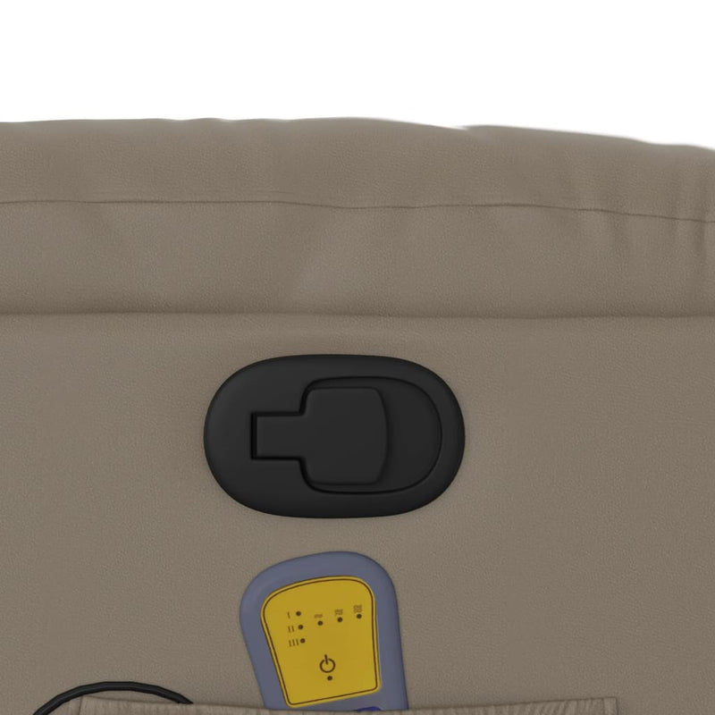 vidaXL kávészínű műbőr dönthető masszázsfotel