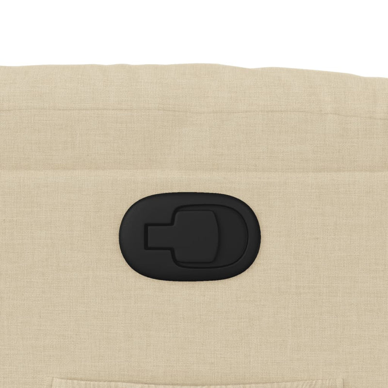 vidaXL krémszínű szövet dönthető fotel