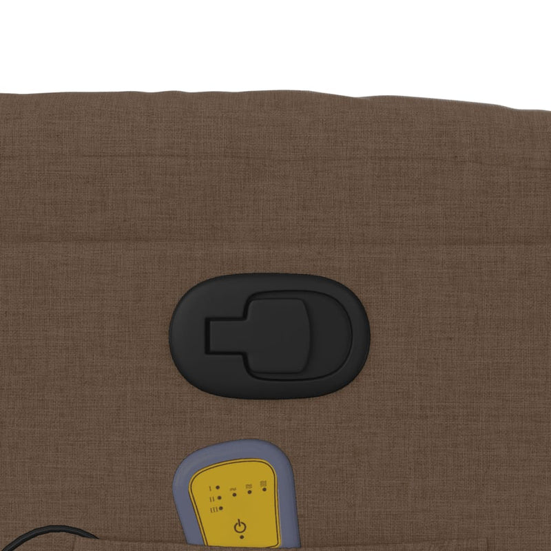 vidaXL barna szövet dönthető masszázsfotel