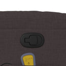 vidaXL sötétbarna szövet dönthető masszázsfotel