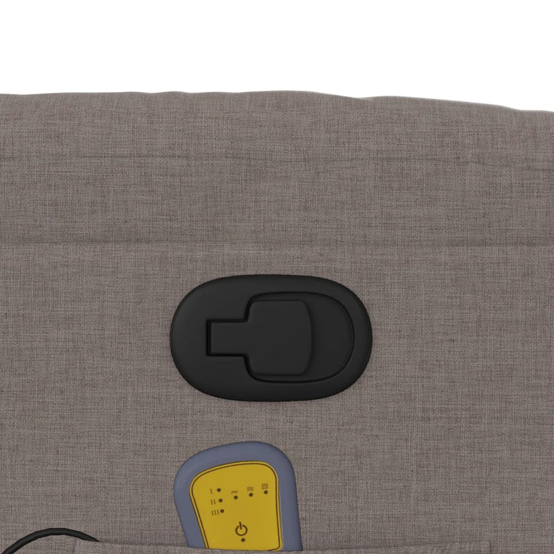 vidaXL tópszínű szövet dönthető masszázsfotel