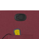 vidaXL bordó dönthető szövet masszázsfotel