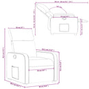 vidaXL kávészínű műbőr dönthető fotel