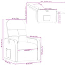 vidaXL barna szövet dönthető szék