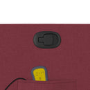 vidaXL bordó dönthető szövet masszázsfotel