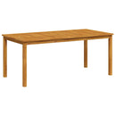 vidaXL tömör akácfa kerti étkezőasztal 180 x 90 x 75 cm