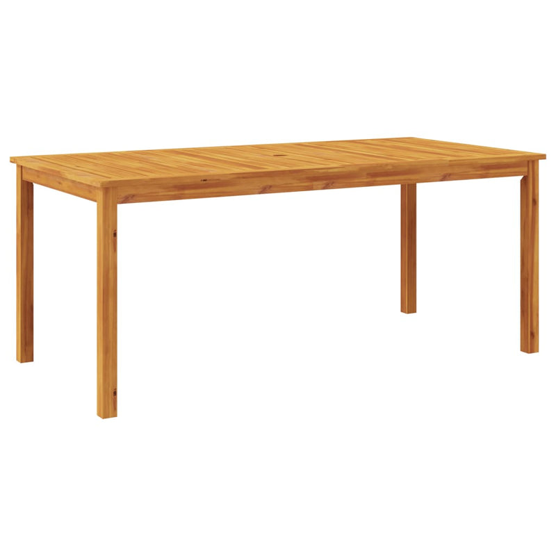 vidaXL tömör akácfa kerti étkezőasztal 180 x 90 x 75 cm