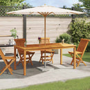 vidaXL tömör akácfa kerti étkezőasztal 180 x 90 x 75 cm