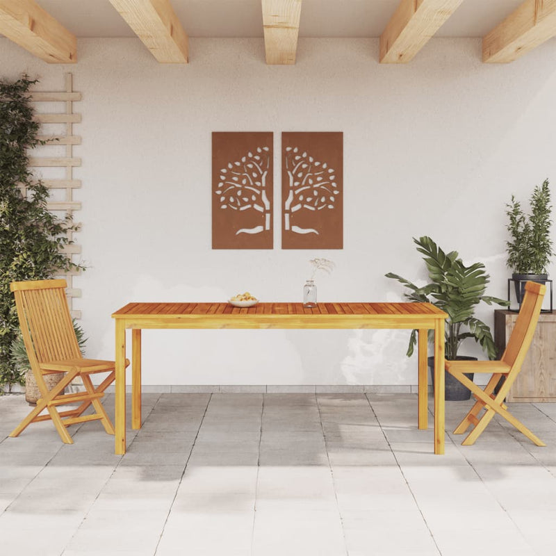 vidaXL tömör akácfa kerti étkezőasztal 180 x 90 x 75 cm