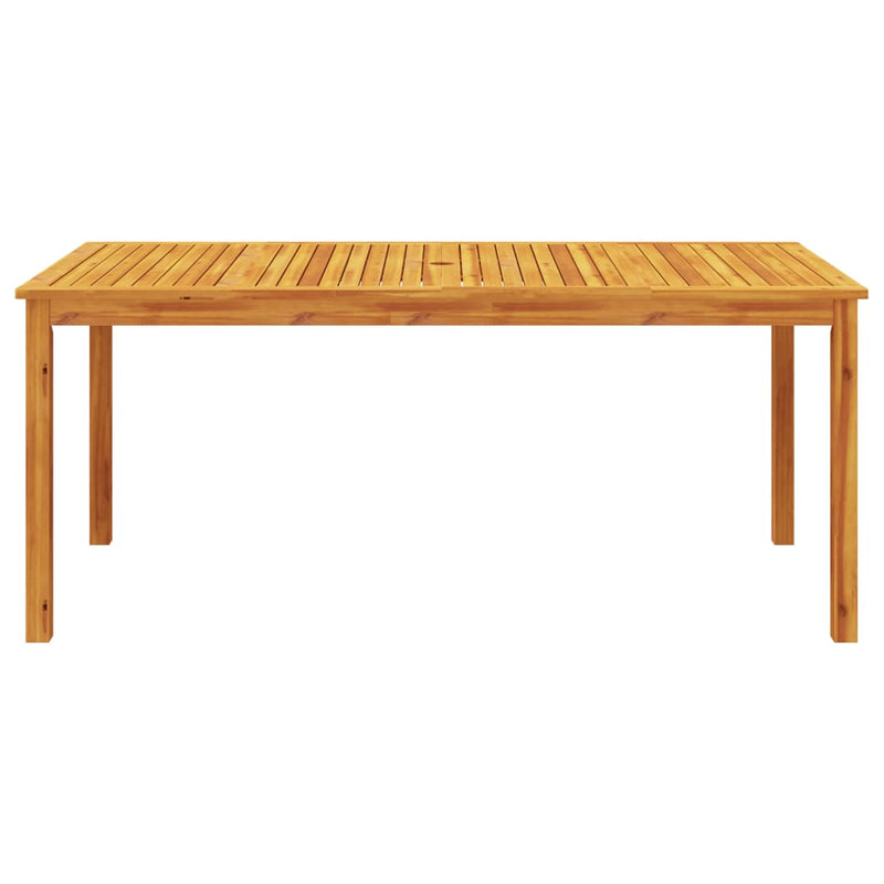 vidaXL tömör akácfa kerti étkezőasztal 180 x 90 x 75 cm
